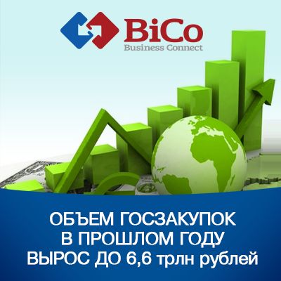 Объем госзакупок вырос до 6,6 трлн рублей - bicotender.ru